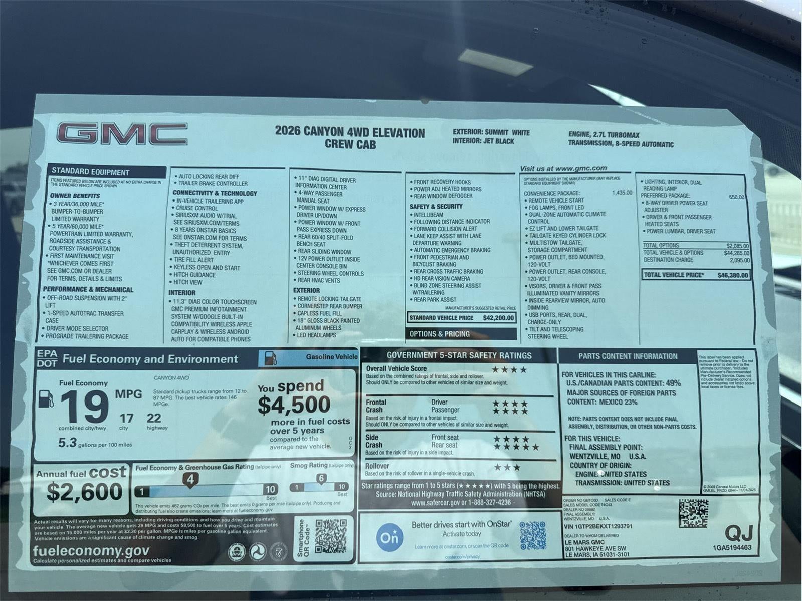 2026 GMC Canyon Elevation